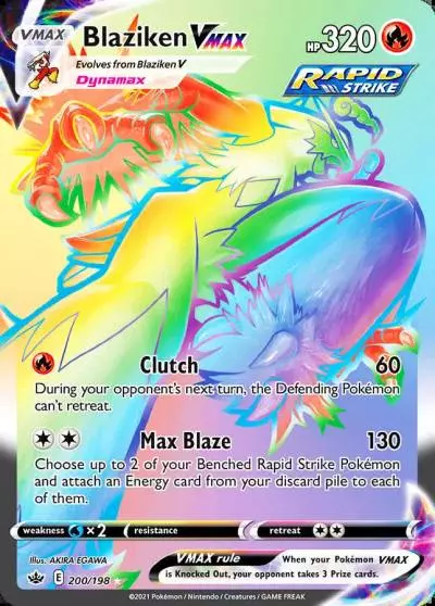 Blaziken VMAX 200/198 Chilling Reign Pokemon card
