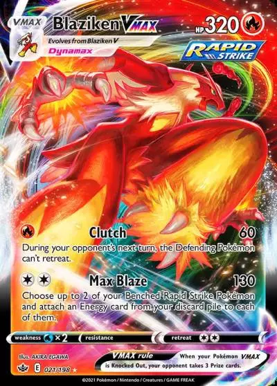 Blaziken VMAX 21/198 Chilling Reign Pokemon card