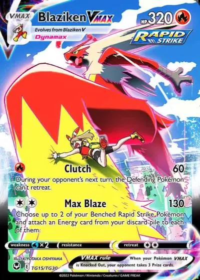 Blaziken VMAX TG15/30 Silver Tempest Trainer Gallery Pokemon card
