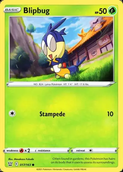 Blipbug 17/163 Battle Styles Pokemon card