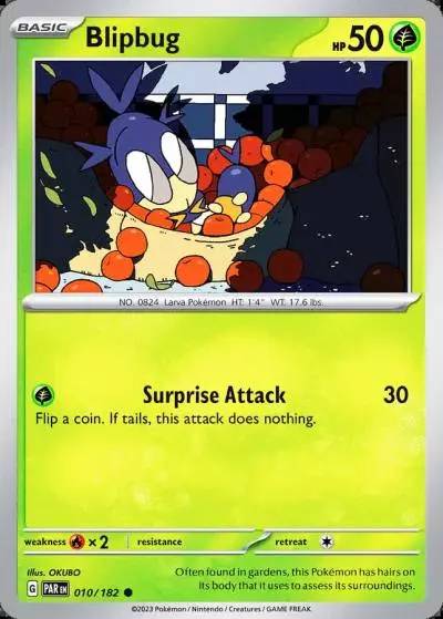 Blipbug 10/182 Paradox Rift Pokemon card