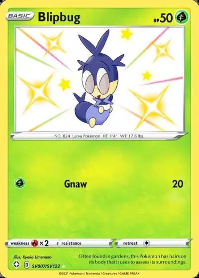 Blipbug SV007/122 Shining Fates Shiny Vault Pokemon card
