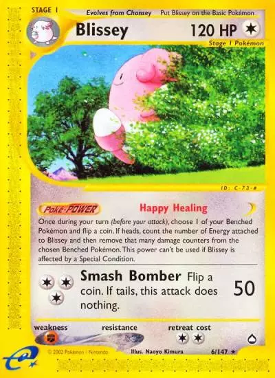 Blissey 6/147 Aquapolis Pokemon card