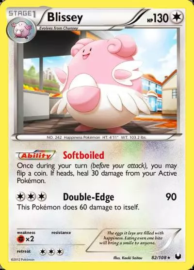 Blissey 82/108 Dark Explorers Pokemon card