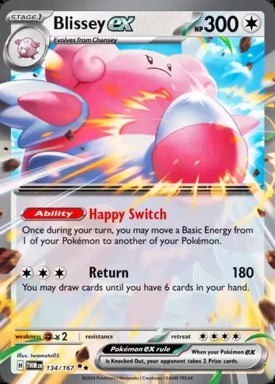 Blissey ex 134/167 Twilight Masquerade Pokemon card