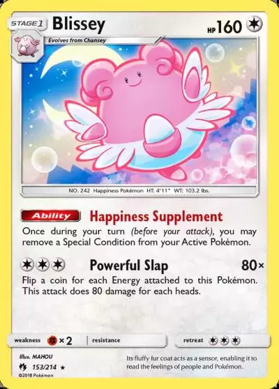 Blissey 153/214 Lost Thunder Pokemon card