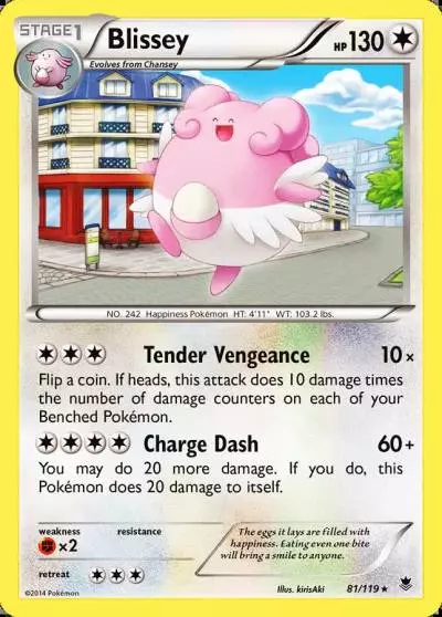 Blissey 81/119 Phantom Forces Pokemon card