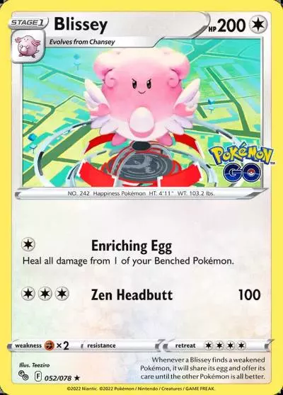 Blissey 52/78 Pokémon GO Pokemon card