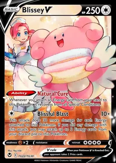 Blissey V TG22/30 Silver Tempest Trainer Gallery Pokemon card