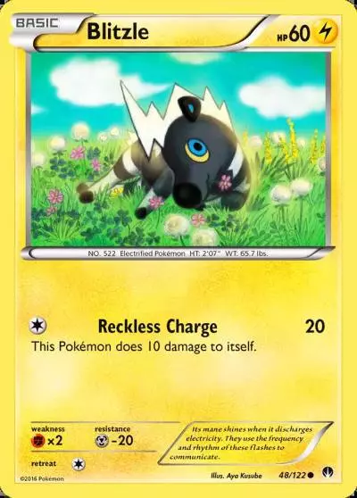 Blitzle 48/122 BREAKpoint Pokemon card