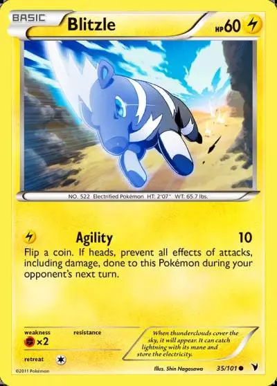 Blitzle 35/101 Noble Victories Pokemon card