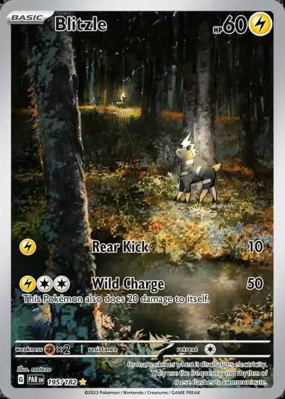 Blitzle 195/182 Paradox Rift Pokemon card