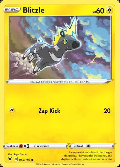 Blitzle 53/185 Vivid Voltage Pokemon card