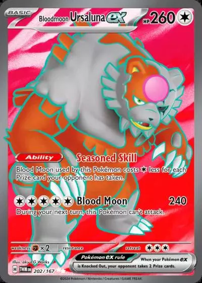 Bloodmoon Ursaluna ex 202/167 Twilight Masquerade Pokemon card