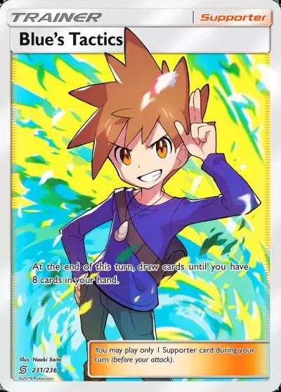 Blue's Tactics 231/236 Unified Minds Pokemon card