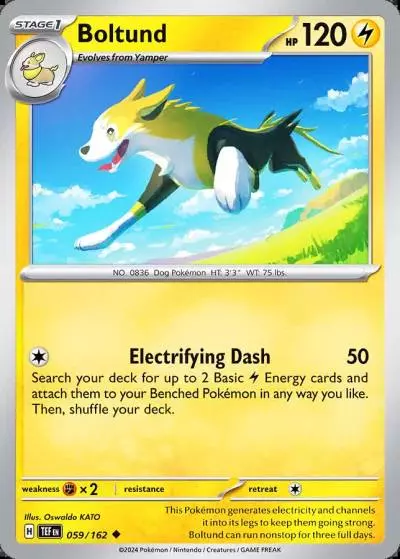 Boltund 59/162 Temporal Forces Pokemon card