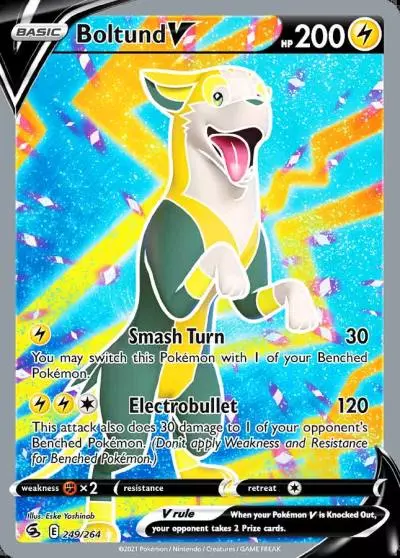 Boltund V 249/264 Fusion Strike Pokemon card