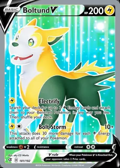 Boltund V 181/192 Rebel Clash Pokemon card