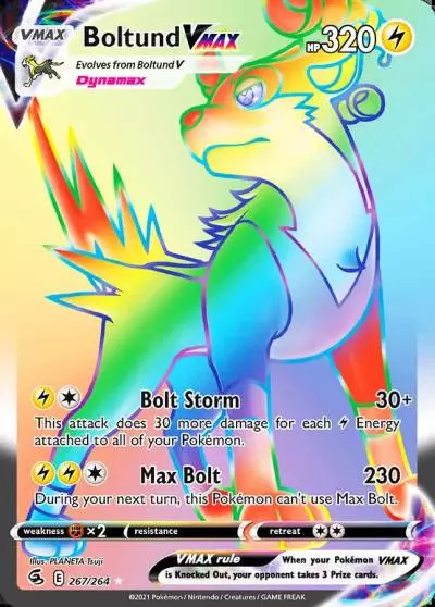Boltund VMAX 267/264 Fusion Strike Pokemon card