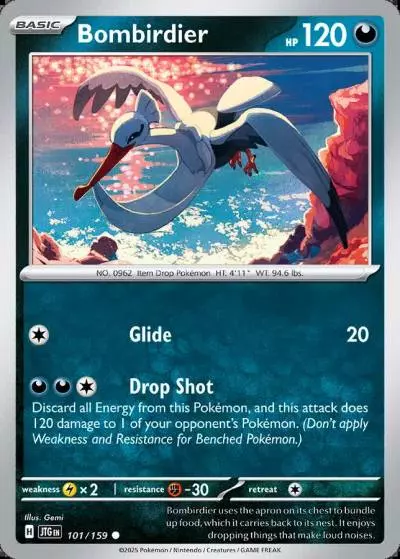 Bombirdier 101/159 Journey Together Pokemon card