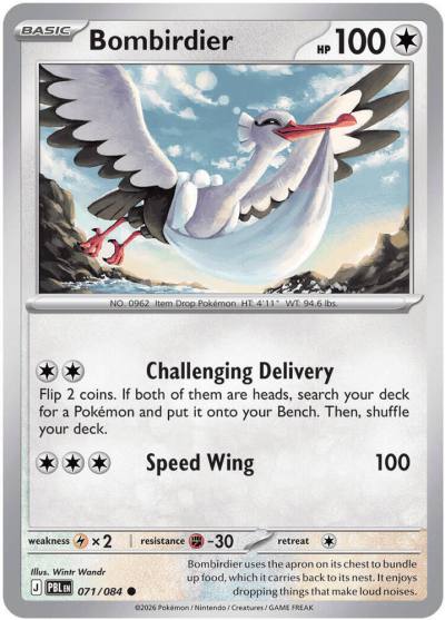Bombirdier 71/84 Pitch Black Pokemon card