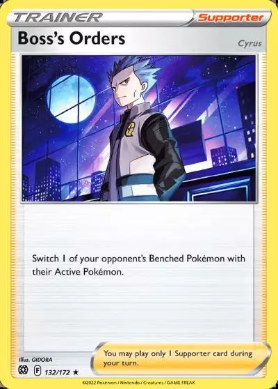 Boss's Orders 132/172 Brilliant Stars Pokemon card