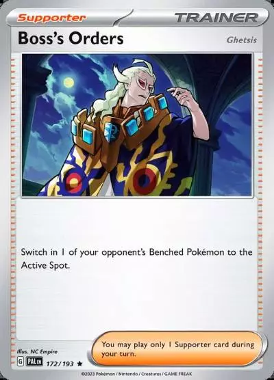 Boss's Orders (Ghetsis) 172/193 Paldea Evolved Pokemon card