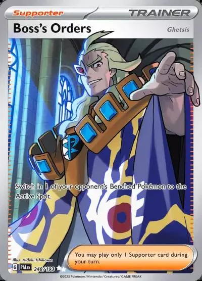 Boss's Orders (Ghetsis) 248/193 Paldea Evolved Pokemon card