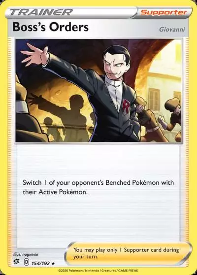 Boss's Orders 154/192 Rebel Clash Pokemon card