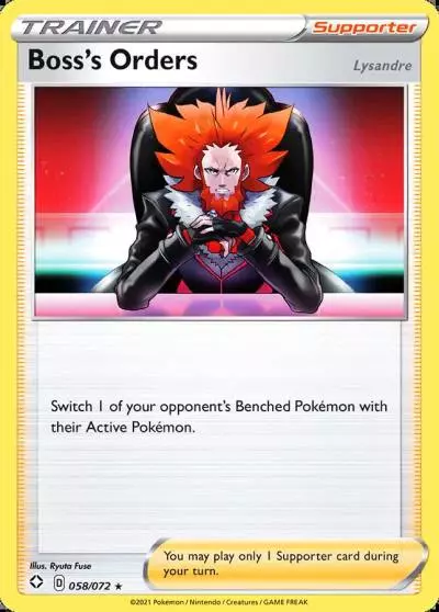 Boss's Orders 58/72 Shining Fates Pokemon card