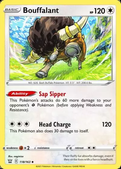 Bouffalant 118/163 Battle Styles Pokemon card