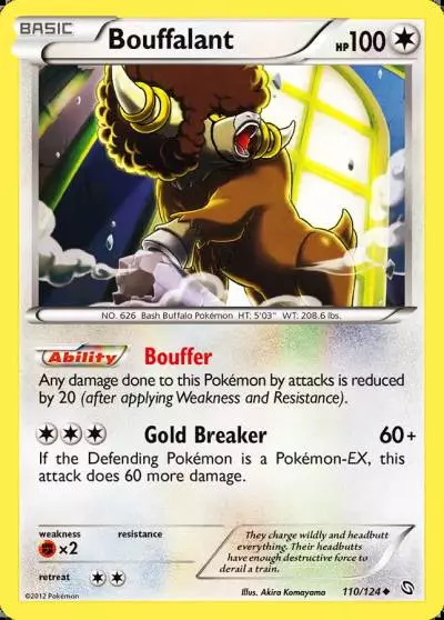Bouffalant 110/124 Dragons Exalted Pokemon card