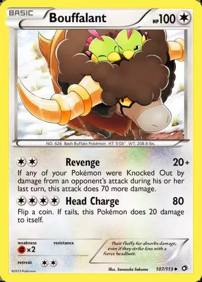 Bouffalant 107/113 Legendary Treasures Pokemon card