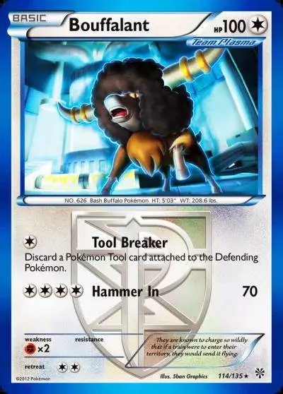 Bouffalant 114/135 Plasma Storm Pokemon card