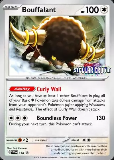 Bouffalant 136/165 Scarlet & Violet Black Star Promos Pokemon card