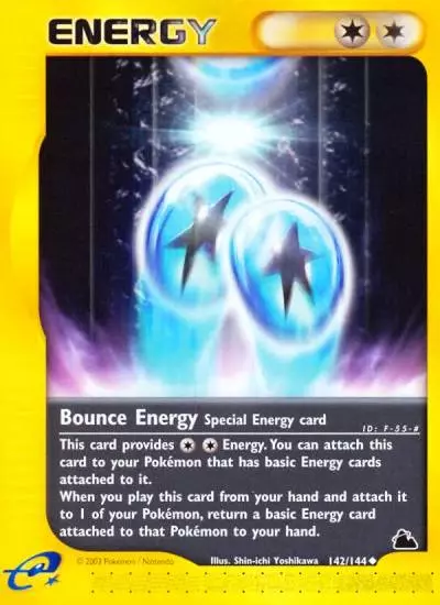Bounce Energy 142/144 Skyridge Pokemon card