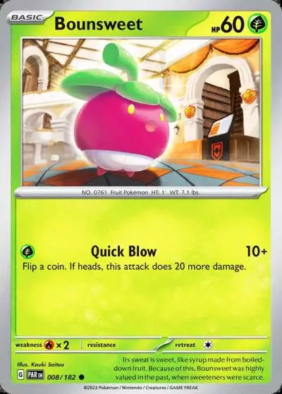 Bounsweet 8/182 Paradox Rift Pokemon card