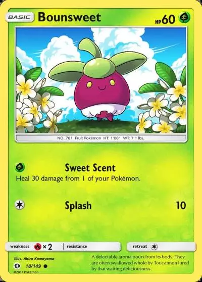 Bounsweet 18/149 Sun & Moon Pokemon card