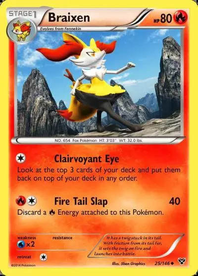 Braixen 25/146 XY Pokemon card