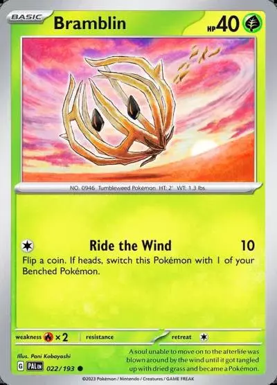 Bramblin 22/193 Paldea Evolved Pokemon card