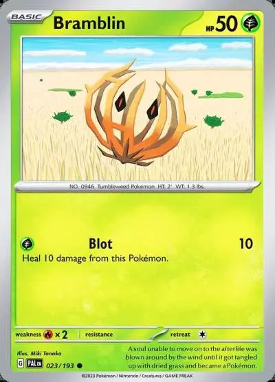 Bramblin 23/193 Paldea Evolved Pokemon card