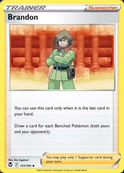 Brandon 151/195 Silver Tempest Pokemon card