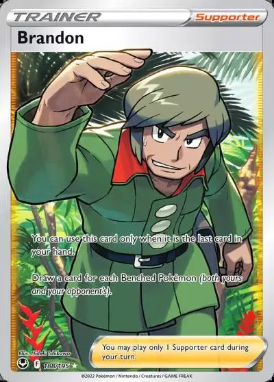 Brandon 188/195 Silver Tempest Pokemon card