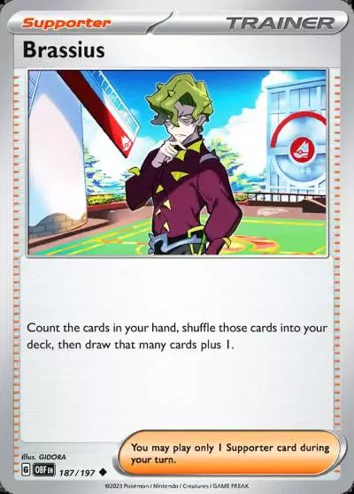 Brassius 187/197 Obsidian Flames Pokemon card