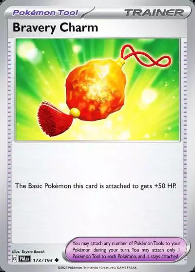 Bravery Charm 173/193 Paldea Evolved Pokemon card