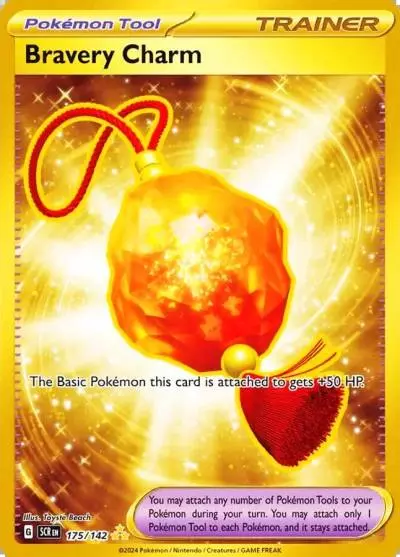 Bravery Charm 175/142 Stellar Crown Pokemon card