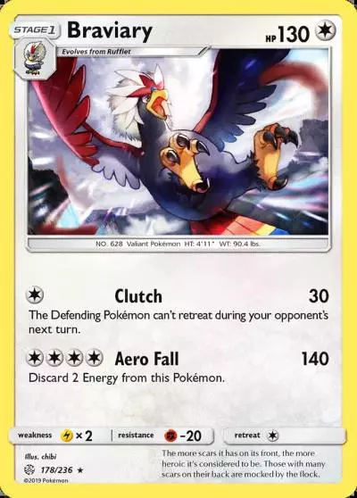 Braviary 178/236 Cosmic Eclipse Pokemon card