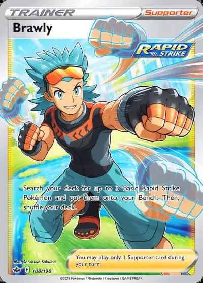 Brawly 188/198 Chilling Reign Pokemon card