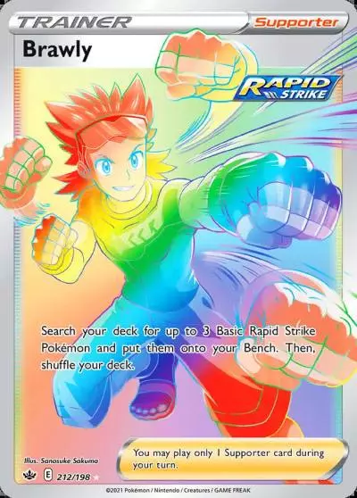Brawly 212/198 Chilling Reign Pokemon card