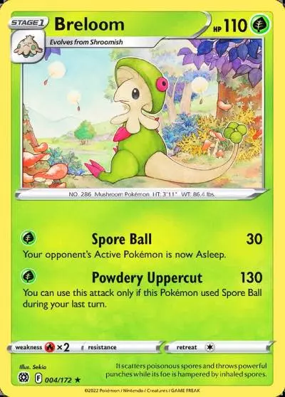 Breloom 4/172 Brilliant Stars Pokemon card